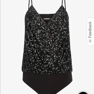 Express.  Sequin body suit.  Size small.  New with tags.